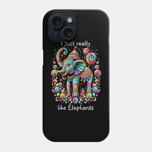 Vibrant Elephant Wearing a Whimsical Hat Phone Case