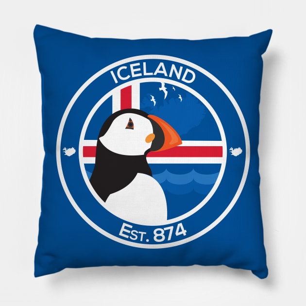 Iceland Puffin Shirt Pillow by hellomammoth