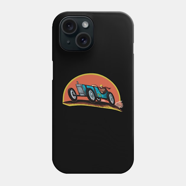 Antique Race Car Phone Case by Art from the Blue Room