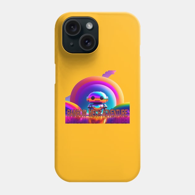 Rainbow Mech Adventure Phone Case by AII IN ONE STORE