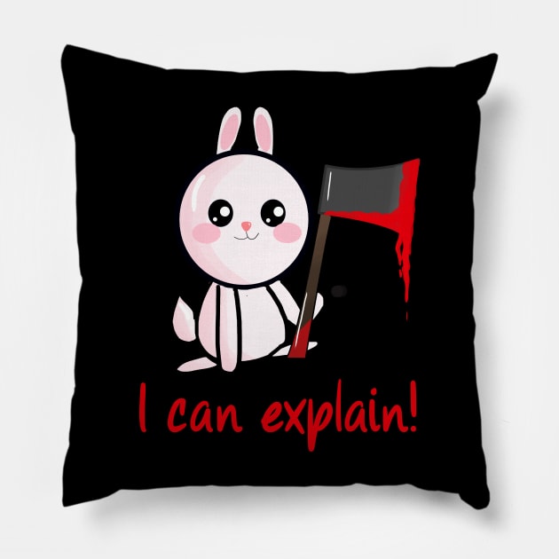 Killer bunny Pillow by Saf.BlackRed