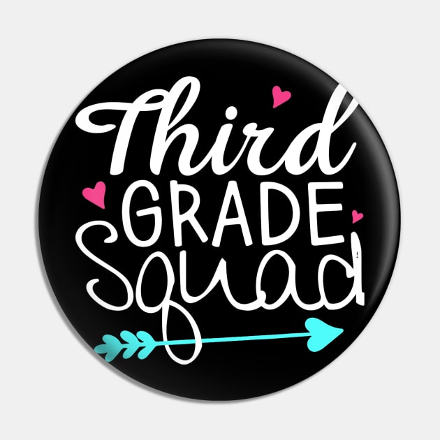 Third Grade Squad 3rd Teacher Student Team Back To School Pin by JensAllison