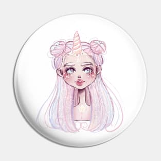 Magic Girl Unicorn Pin