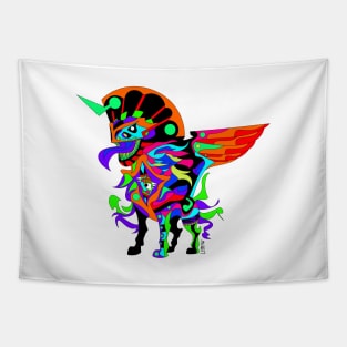 sphinx monster cat ecopop beast in cryptid art Tapestry
