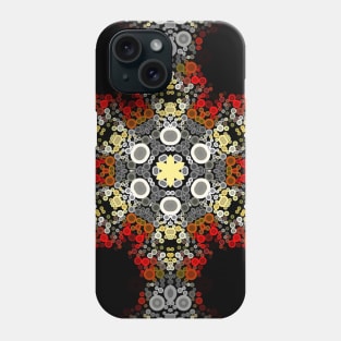 Dot Mandala Flower Red Yellow and Grey Phone Case