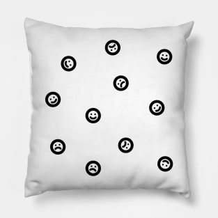 Happy and Sad Faces Pillow