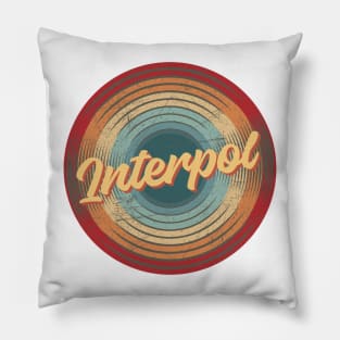 interpol band vintage circle Pillow