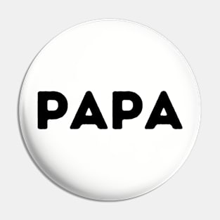 Papa Graphic Type Shirt Pin