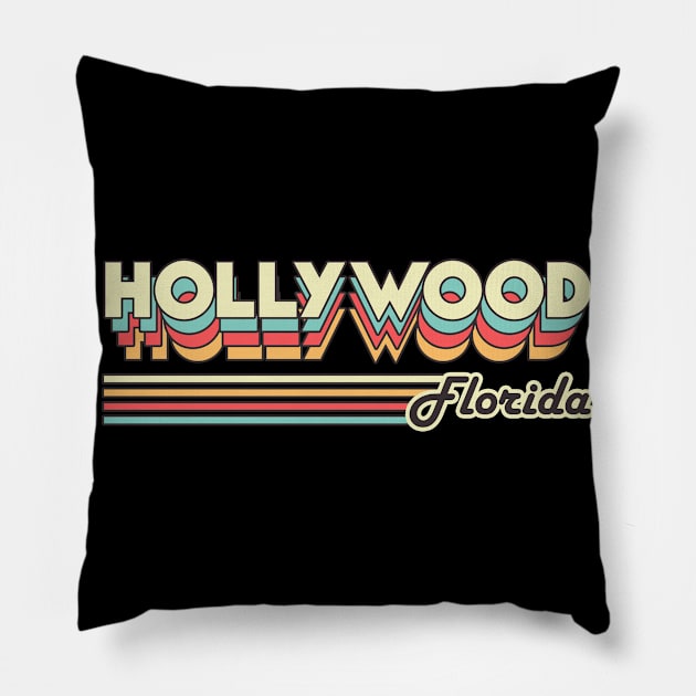 Hollywood town retro Pillow by SerenityByAlex