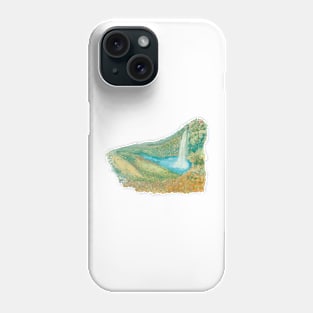 Emerald colored waterfall Phone Case