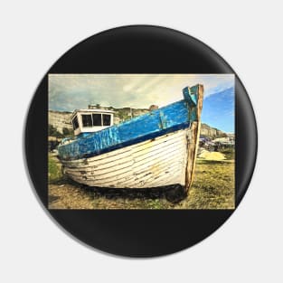 Neglected Fishing Boat Art Pin