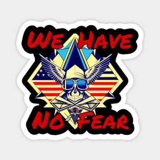 No Fear Skull Design Magnet