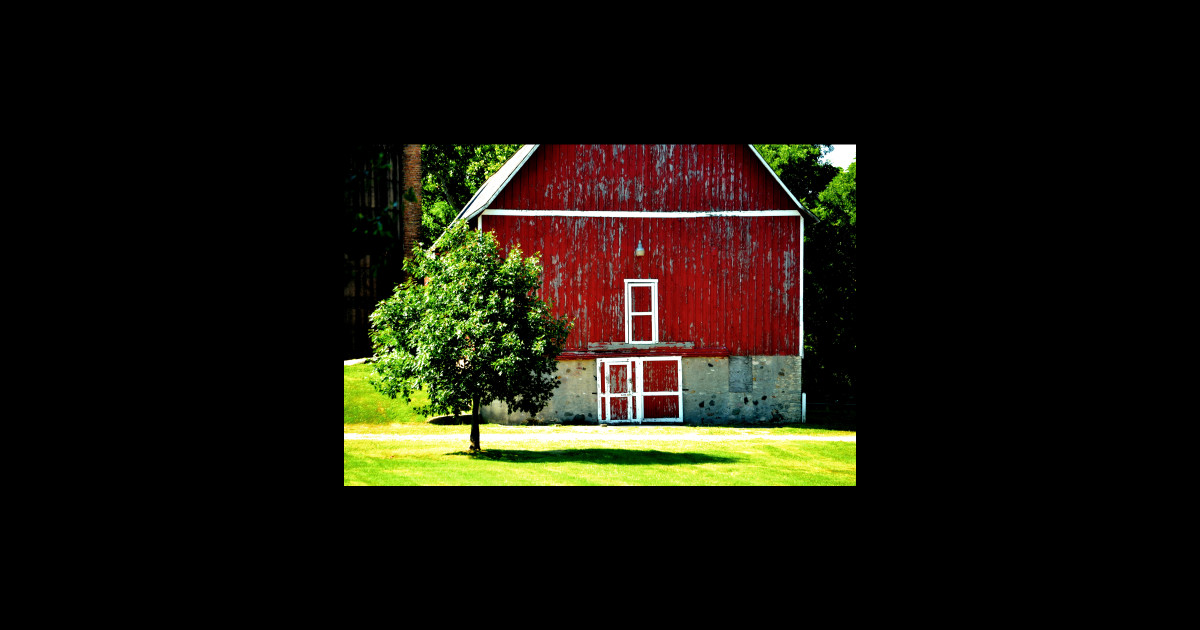 Red Barn Doors - Barn - Sticker | TeePublic
