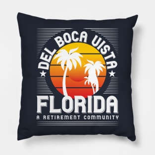 Del Boca Vista, Florida. Retirement Community. Vintage v2 Pillow