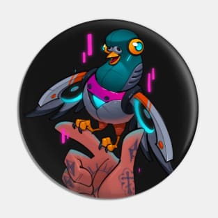 CyberPunk Pigeon-bot Pin