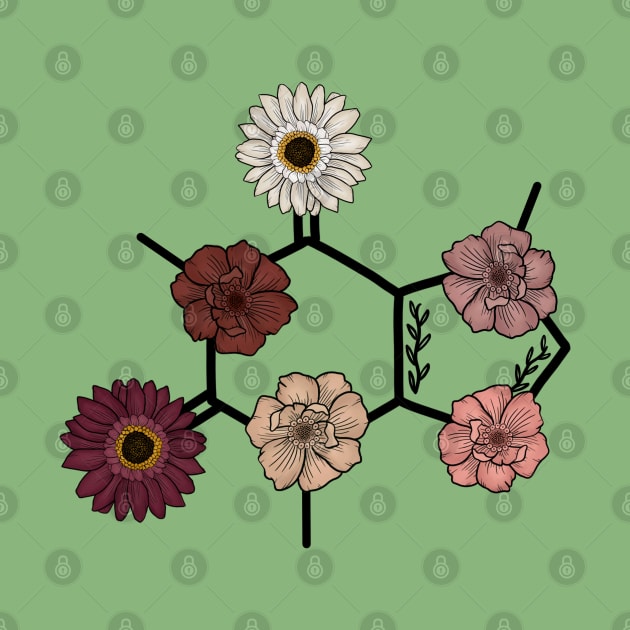 Floral Caffeine Molecule by the-bangs