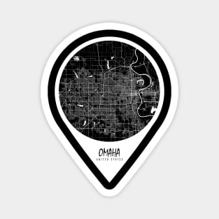 Omaha, USA City Map - Travel Pin Magnet