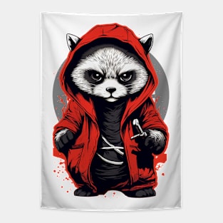 Sneaky Raccoon Sensei Tapestry