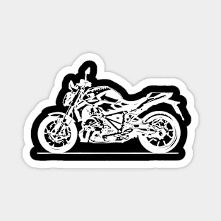 R1250R Bike White Sketch Art Magnet