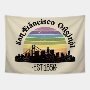 San Francisco Original California Retro Rainbow Tapestry