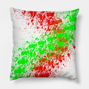 Red Green Spot Pillow