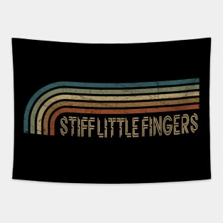 Stiff Little Fingers Retro Stripes Tapestry