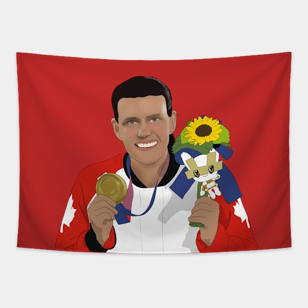 Christine Sinclair Canada Womens Soccer Gold Medal Winner Tapestry by Hevding