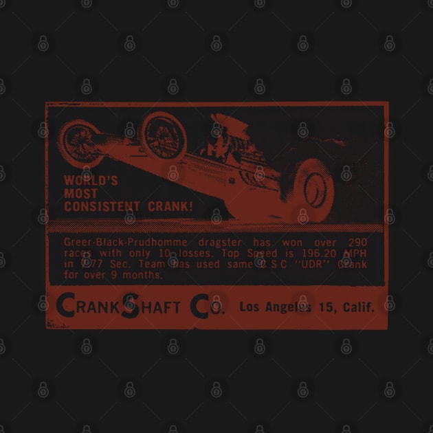 Old Hot Rod advert in red by candcretro