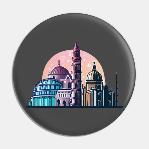 Designs that depict iconic and beautiful buildings from various parts of the world, such as the Eiffel tower, the Taj Mahal, the Colosseum or the Tower of Pisa. Pin by maricetak