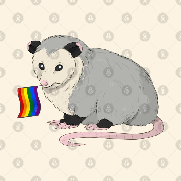 LGBT Pride Opossum by celestialuka