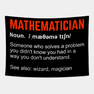 Mathematician Definition Math Teacher Gift Tapestry