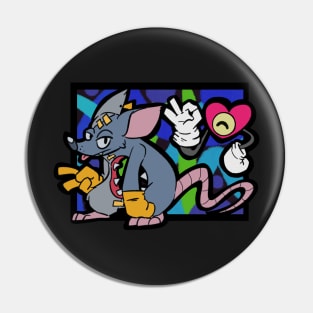 Funky Dead Rat Pin