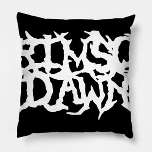 Crimson Dawn (White) Pillow