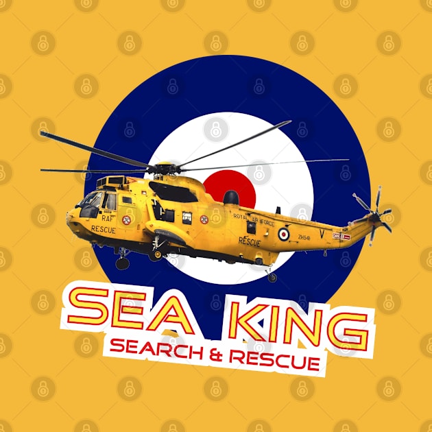 Westland Sea King Search and rescue helicopter in RAF roundel, by AJ techDesigns