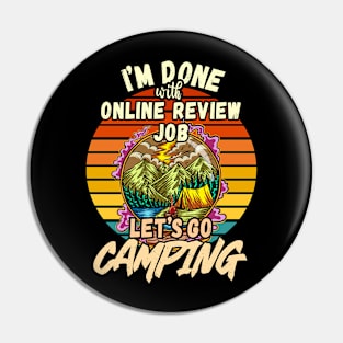 ONLINE REVIEW JOB AND CAMPING DESIGN VINTAGE CLASSIC RETRO COLORFUL PERFECT FOR  ONLINE REVIEWER AND CAMPERS Pin