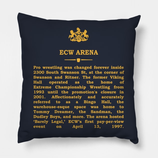 Real Historical Philadelphia - ECW Arena Pillow by OptionaliTEES