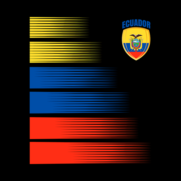 Ecuador Soccer Fan Ecuadorian Flag Football Retro 10 Jersey by TeeBlade