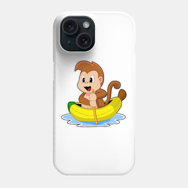 Monkey Banana Boat Phone Case by Markus Schnabel