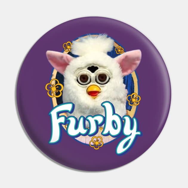 1998 Snowball Furby Pin by Mirrorfor.Art