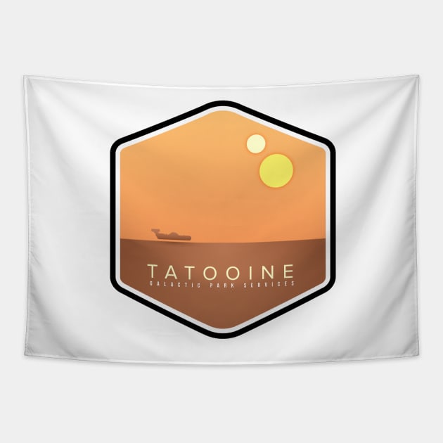 Tatooine Galactic Park Services Tapestry by LeesaMay