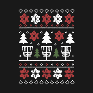 Funny Xmas Disc Golf Ugly Christmas Sweater T-Shirt