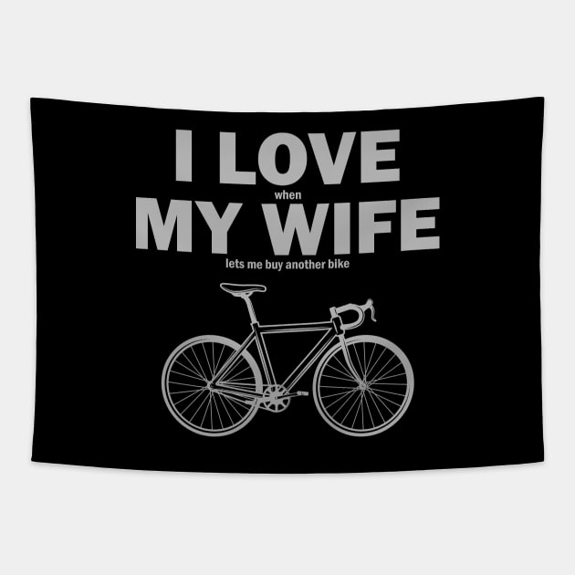 I Love My Wife Tapestry by Olievera