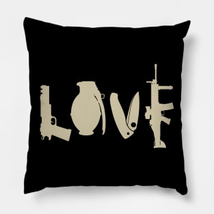 gun firearms love Pillow