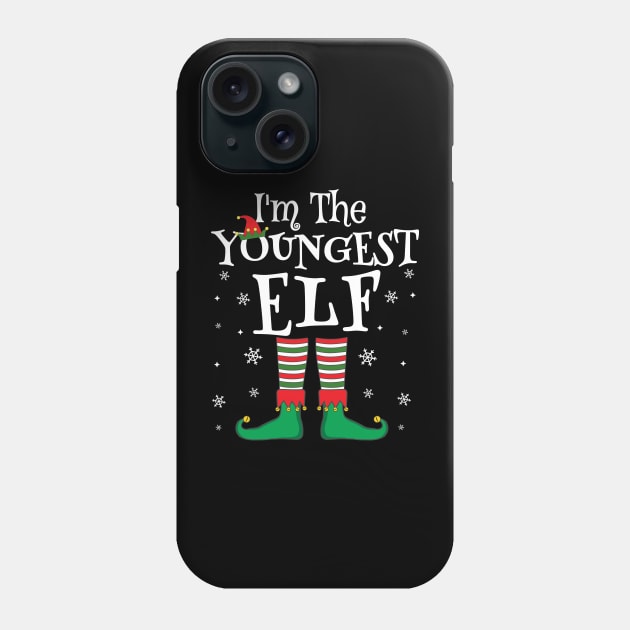 I'm The Youngest Elf Matching Family Christmas Pajama Shirt Phone Case by TheMjProduction