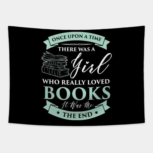 Books Loving Girl Reading Fairy Tale Gift Idea Tapestry by JeZeDe