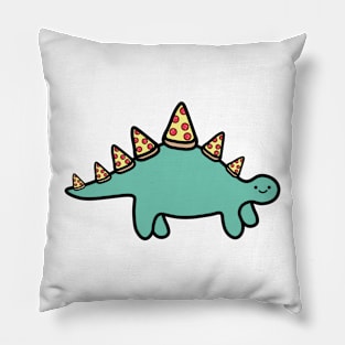 Pepperoni pizza dinosaur cute stegosaurus doodle Pillow