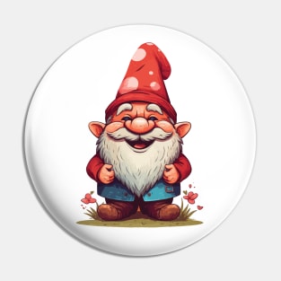 Gnome, Happy Little Garden Gnome Pin