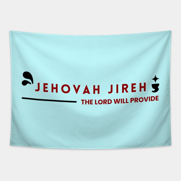 Jehovah Jireh The Lord Will Provide | Christian Tapestry by All Things Gospel