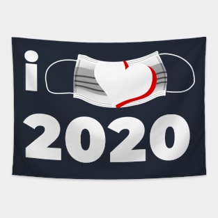 i love 2020 mask Tapestry