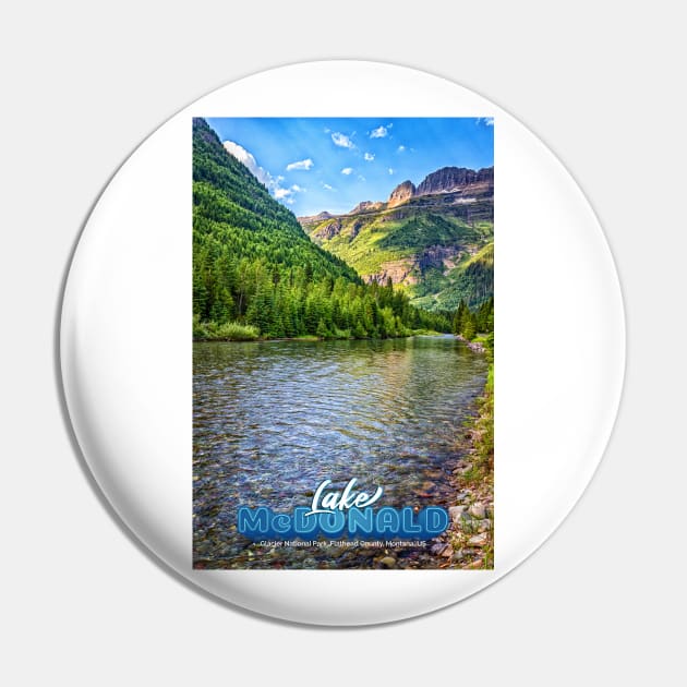 Lake McDonald Glacier National Park Pin by Gestalt Imagery